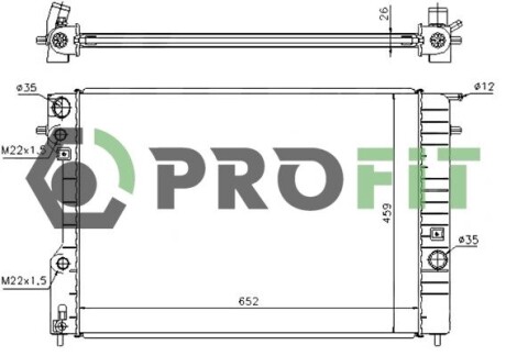 Радиатор охлаждения PROFIT 1740-0371