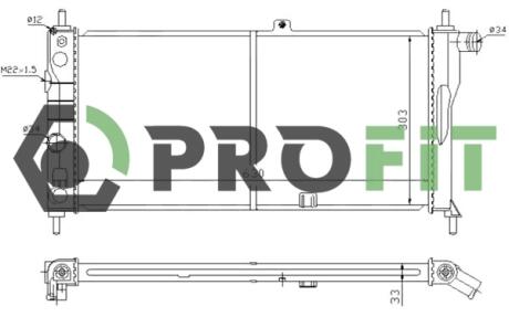 Радіатор охолоджування PROFIT 1740-0381