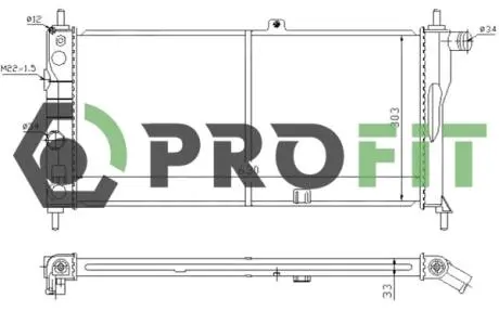 Радиатор охлаждения PROFIT 1740-0381