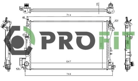 Радиатор охлаждения PROFIT 1740-0386