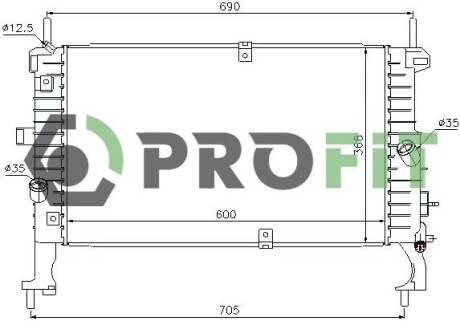 Радиатор охлаждения PROFIT 1740-0395