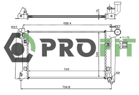 Радиатор охлаждения PROFIT 1740-0400