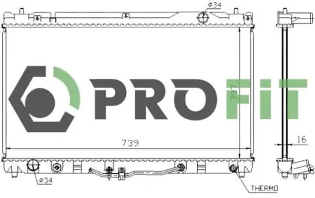 Радиатор охлаждения PROFIT 1740-0408