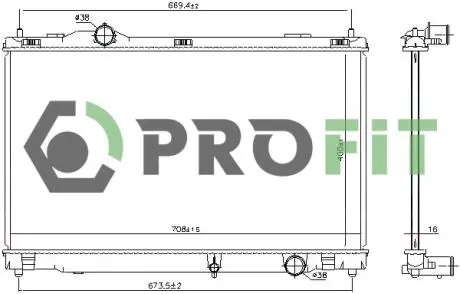 Радиатор охлаждения PROFIT 1740-0420