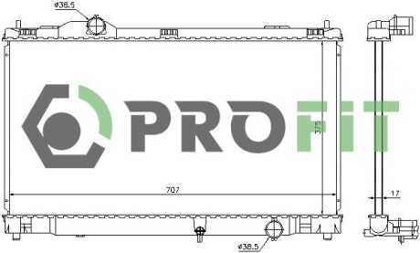 Радіатор охолоджування PROFIT 1740-0421