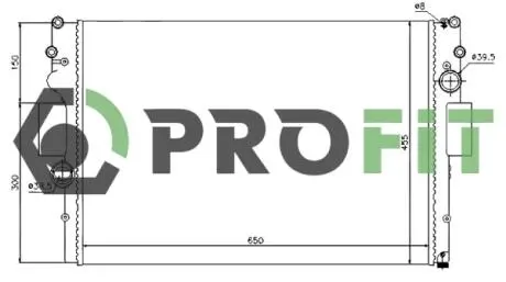 Фото радіатор охолоджування PROFIT 1740-0701 Радіатор охолоджування PROFIT 1740-0701