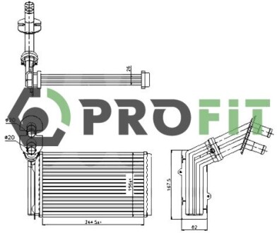 Радиатор печки PROFIT 1760-0007