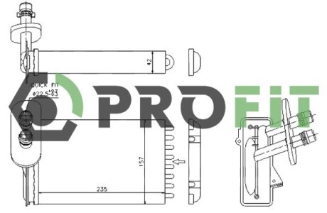 Радіатор пічки PROFIT 1760-0010