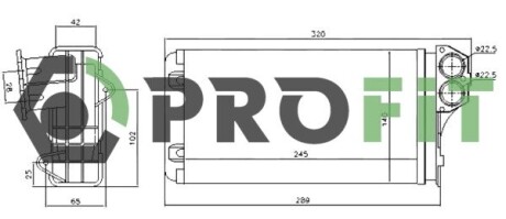 Радиатор печки PROFIT 1760-0087