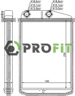 Радиатор печки PROFIT 1760-0090
