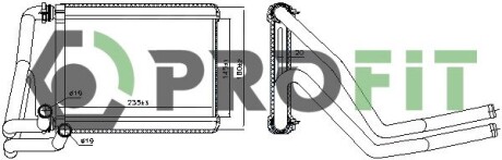 Радиатор печки PROFIT 1760-0149
