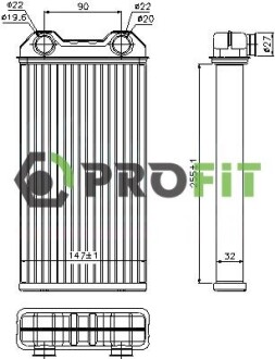 Радиатор печки PROFIT 1760-0376