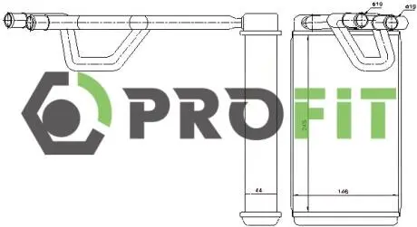 Радіатор пічки PROFIT 17600826