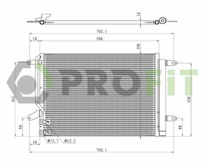 Конденсер кондиционера PROFIT 1770-0022