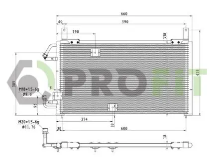 Конденсер кондиціонера PROFIT 1770-0103