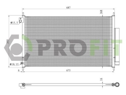 Конденсер кондиционера PROFIT 1770-0204