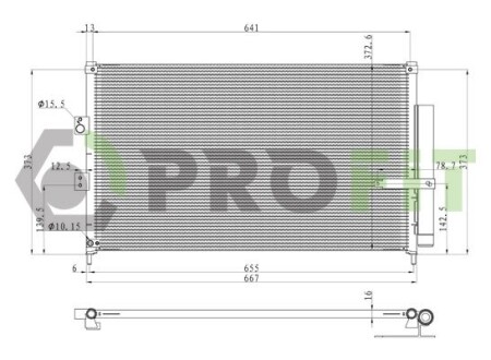 Конденсер кондиционера PROFIT 1770-0208 (фото 1)