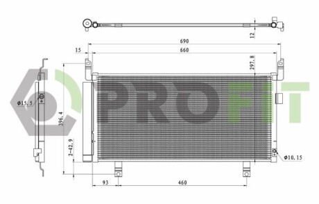 Конденсер кондиціонера PROFIT 1770-0262