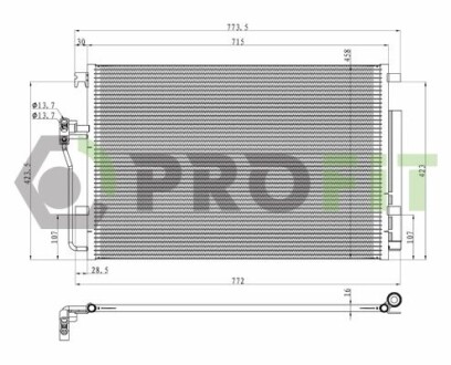 Конденсер кондиціонера PROFIT 1770-0312