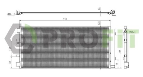 Конденсер кондиціонера PROFIT 1770-0376