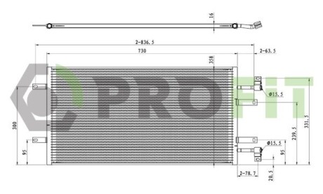 Конденсер кондиционера PROFIT 1770-0384