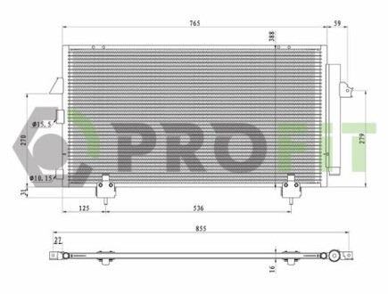Конденсер кондиціонера PROFIT 1770-0401 (фото 1)