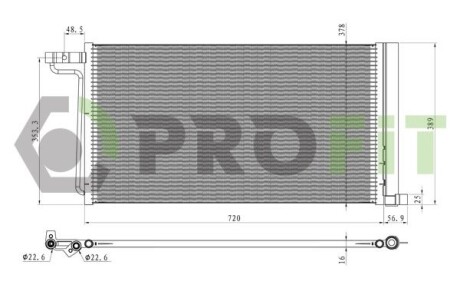 Конденсер кондиционера PROFIT 1770-0437