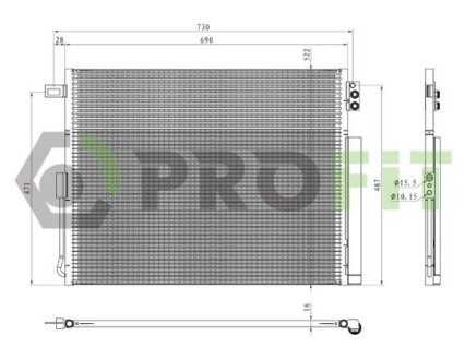 Конденсер кондиціонера PROFIT 1770-0500