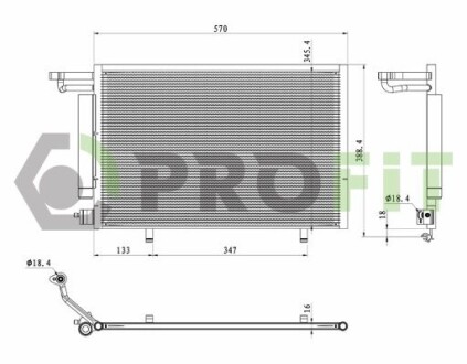 Конденсер кондиционера PROFIT 1770-0523