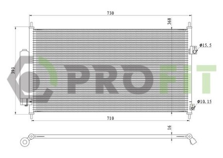 Конденсер кондиционера PROFIT 1770-0538
