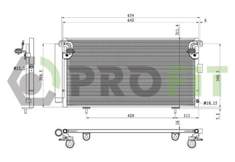 Конденсер кондиционера PROFIT 1770-0543