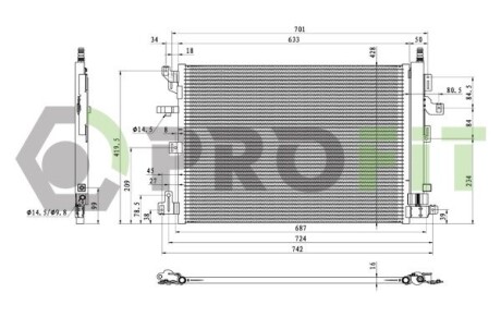 Конденсер кондиционера PROFIT 1770-0549