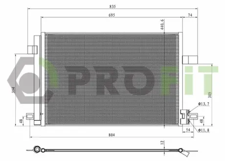 Конденсер кондиціонера PROFIT 1770-0571