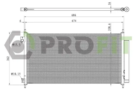 Конденсер кондиціонера PROFIT 1770-0588