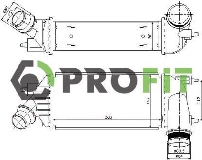 Радиатор наддува PROFIT 1780-0168