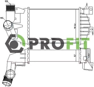 Радіатор наддуву PROFIT 1780-0169 (фото 1)