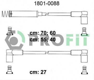 Комплект кабелів високовольтних PROFIT 1801-0088 (фото 1)