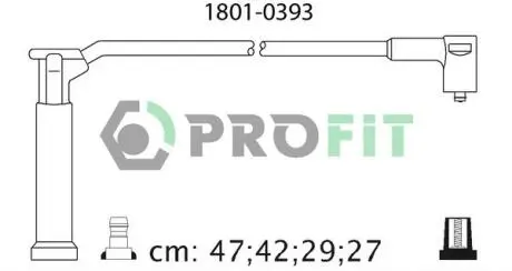 Комплект кабелей высоковольтных PROFIT 1801-0393