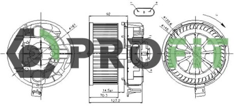 Вентилятор салону PROFIT 1860-0012