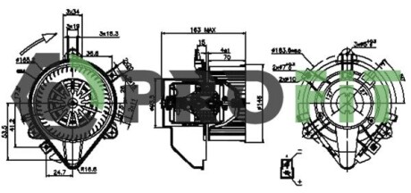 Вентилятор салону PROFIT 1860-0013 (фото 1)
