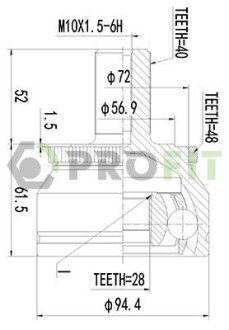 ШРУС PROFIT 2710-3074