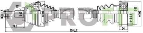 Полуось PROFIT 2730-0211