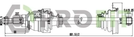 Піввісь PROFIT 2730-0792