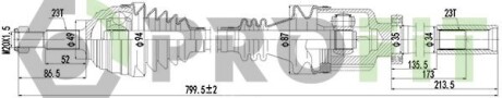 Полуось PROFIT 2730-1234