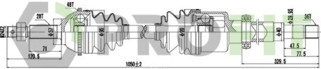 Полуось PROFIT 2730-3010