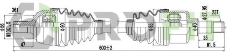 Піввісь PROFIT 2730-3016 (фото 1)
