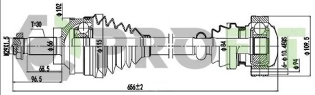 Полуось PROFIT 2730-3042