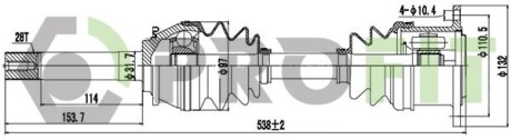 Полуось PROFIT 2730-3111 (фото 1)
