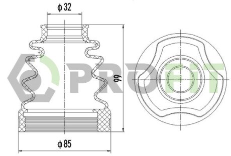 Пыльник ШРКШ резиновый PROFIT 2810-0020 XLB