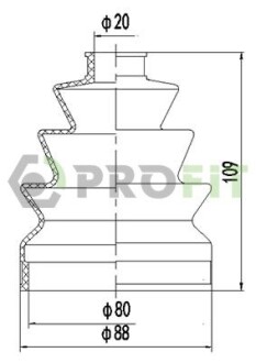 Пильник ШРКШ гумовий PROFIT 2810-0023 XLB